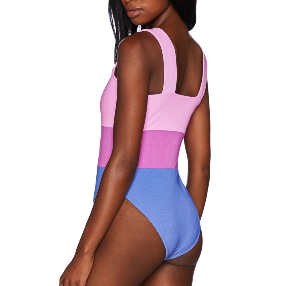 {Beach Riot} Brand New Amy One Piece Periwinkle Colorblock - Picture 5 of 7